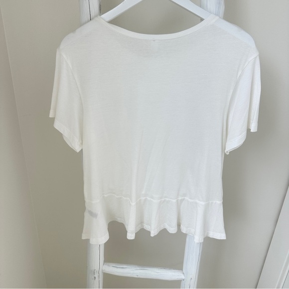 BP Nordstrom XS White Flowy Tee - Picture 2 of 8